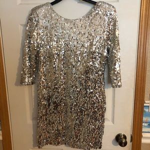 Silver Sequin Dress